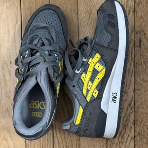 Asics Gel Lyte III Charcoal and Lemon Sneakers